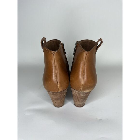 Madewell Brown Leather Side Zip Ankle Heel Booties Boots Women Sz 10M US/41EU - Picture 4 of 11